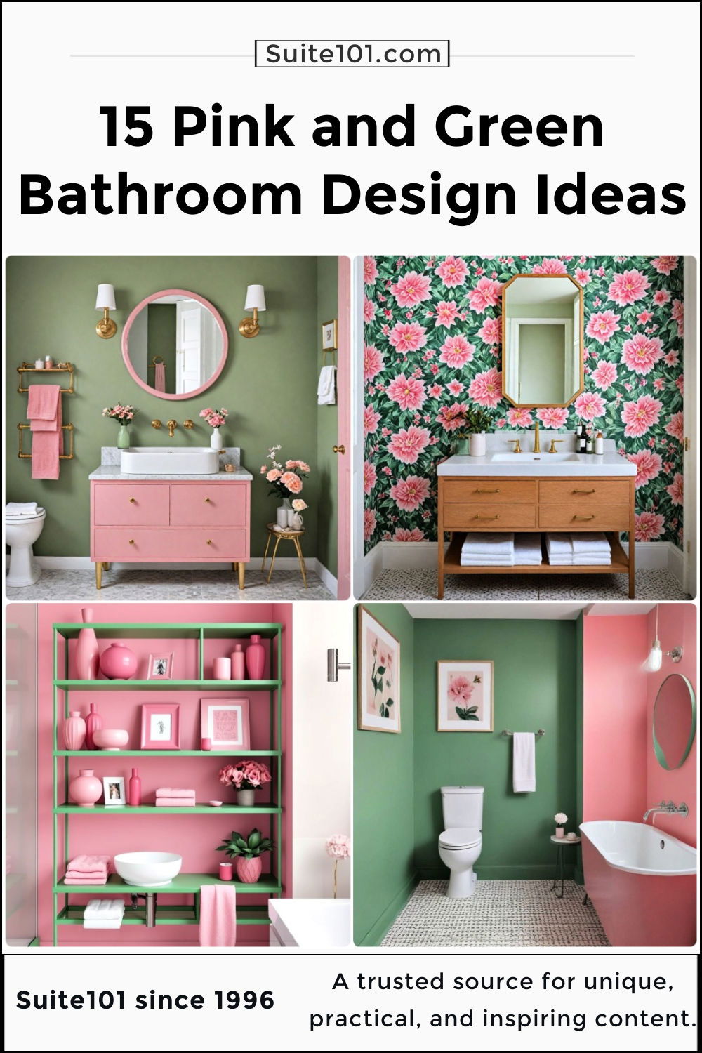 best pink and green bathroom design ideas