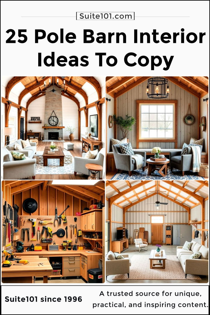 best pole barn interior ideas