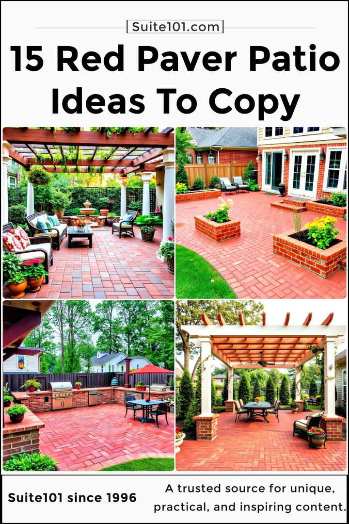 best red paver patio ideas