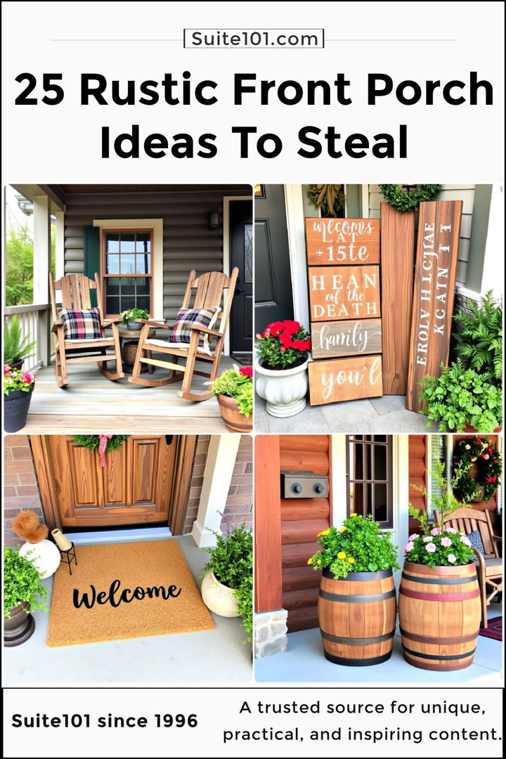 best rustic front porch ideas