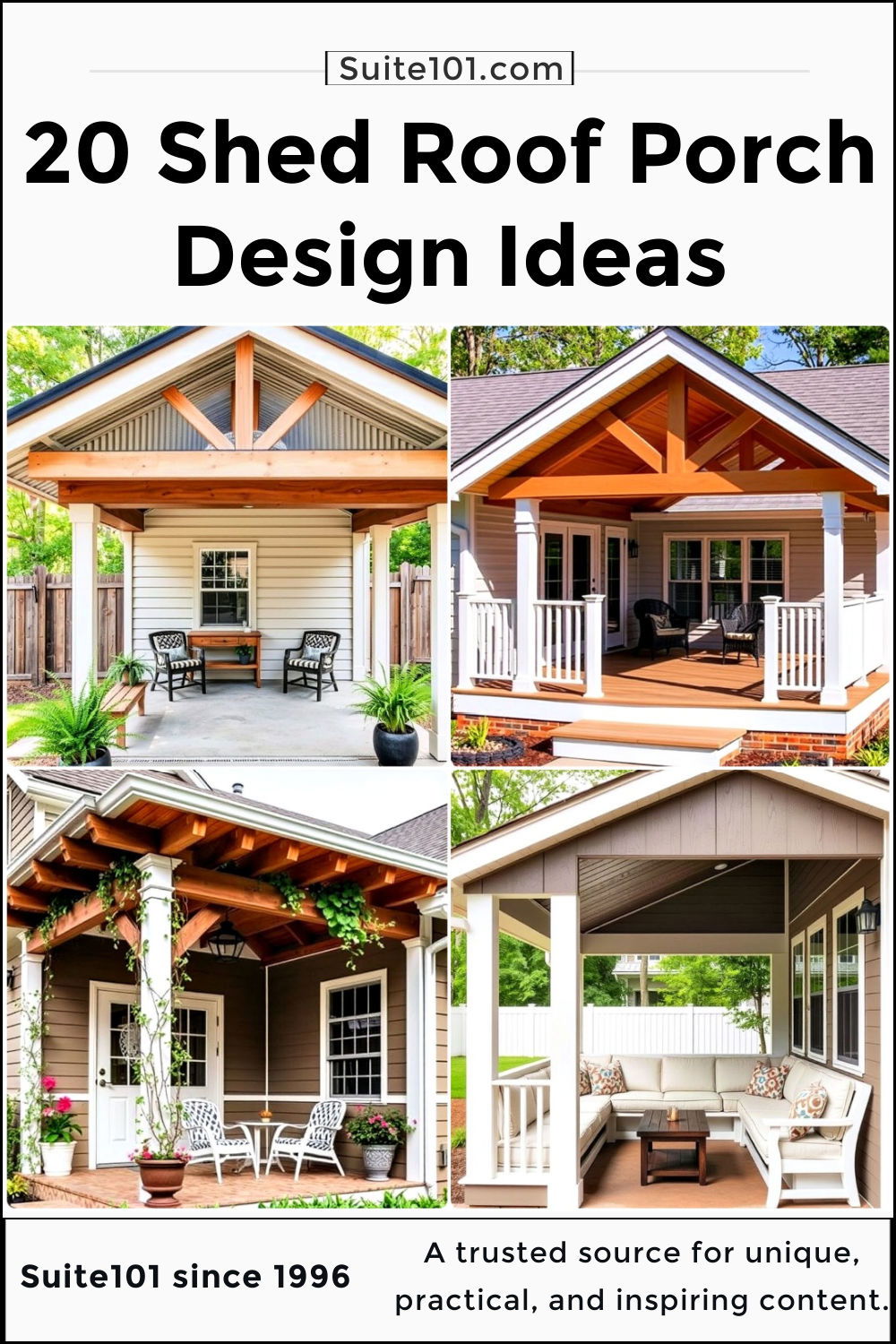 best shed roof porch design ideas