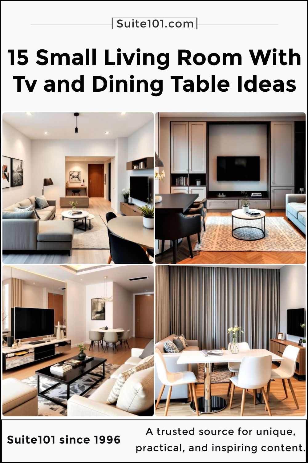 best small living room ideas with tv and dining table