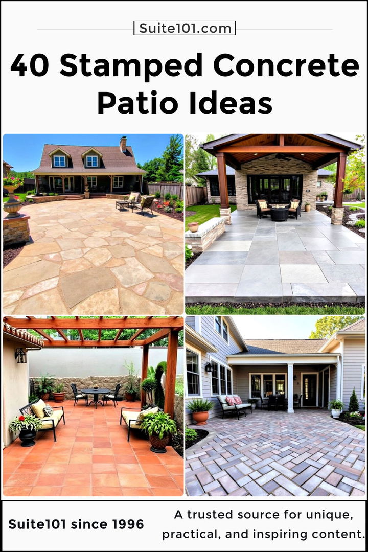 best stamped concrete patio ideas