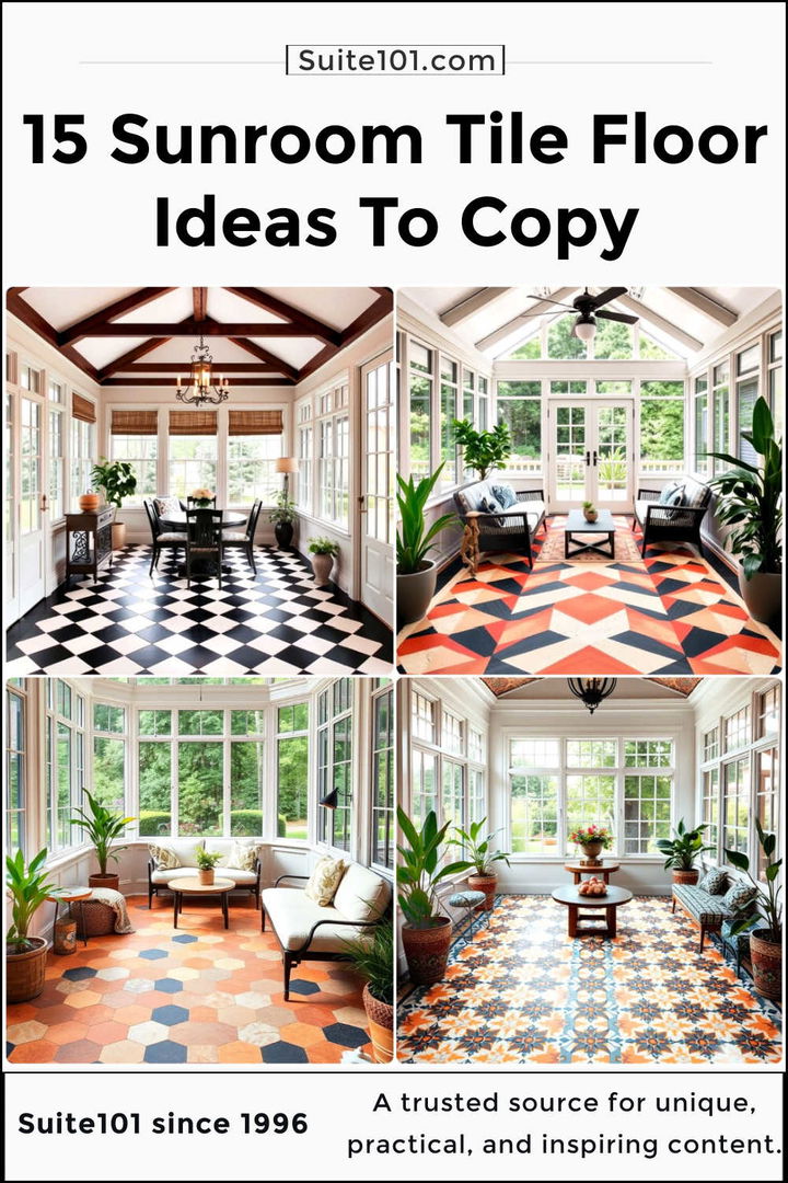 best sunroom tile floor ideas