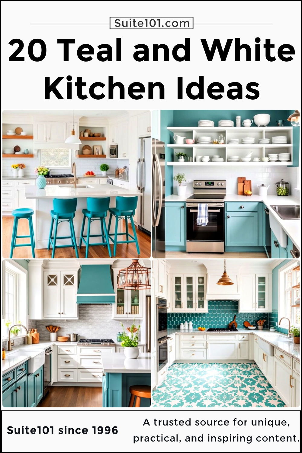 best teal and white kitchen ideas