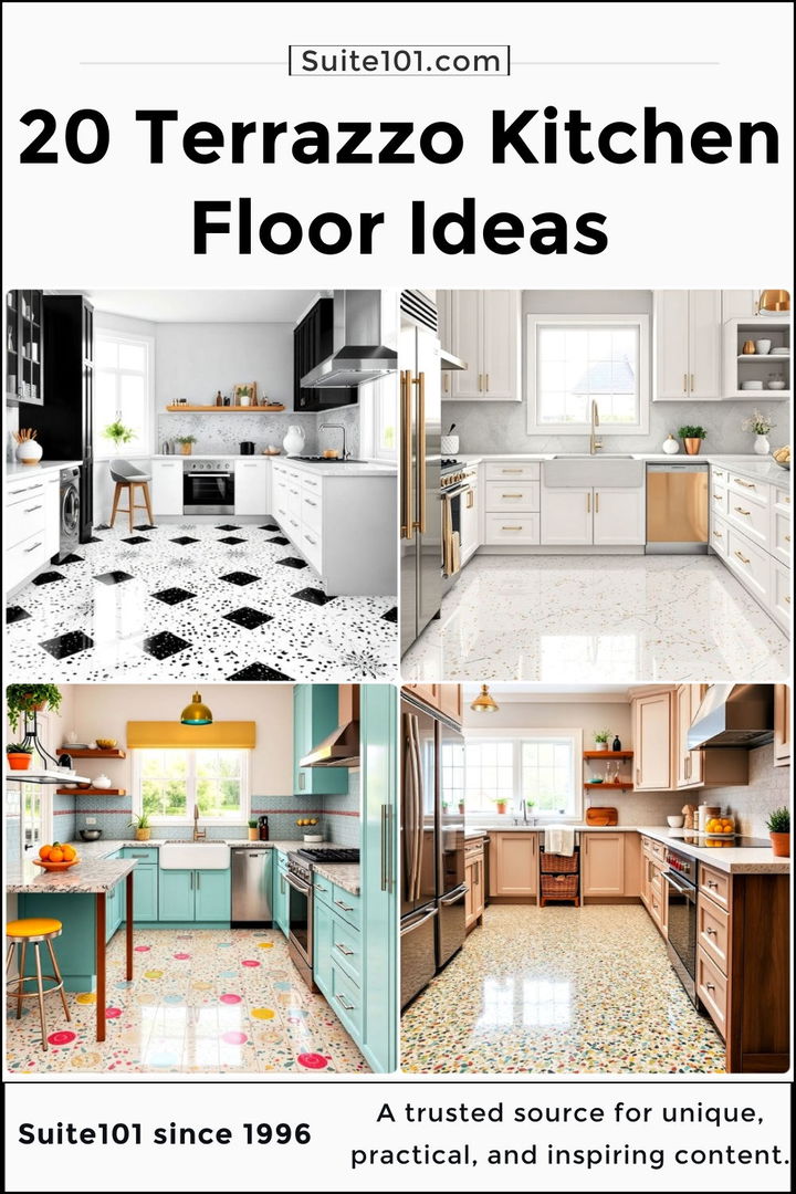 best terrazzo kitchen floor ideas