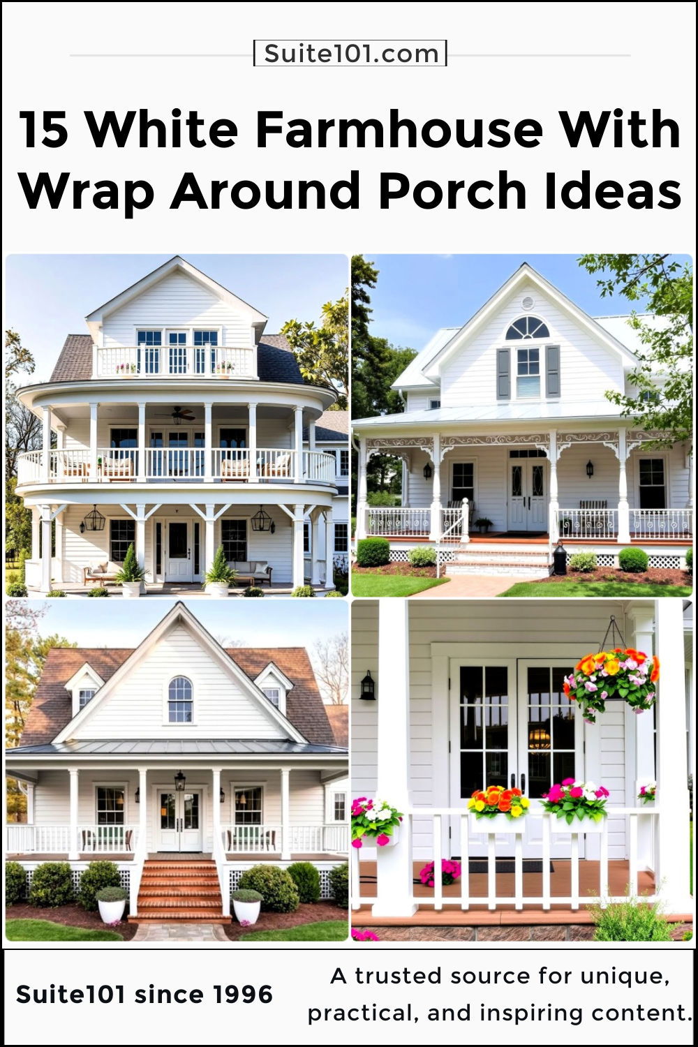 best white farmhouse with wrap around porch ideas