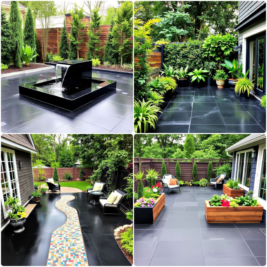 15 Black Concrete Patio Ideas for A Bold Outdoor Look