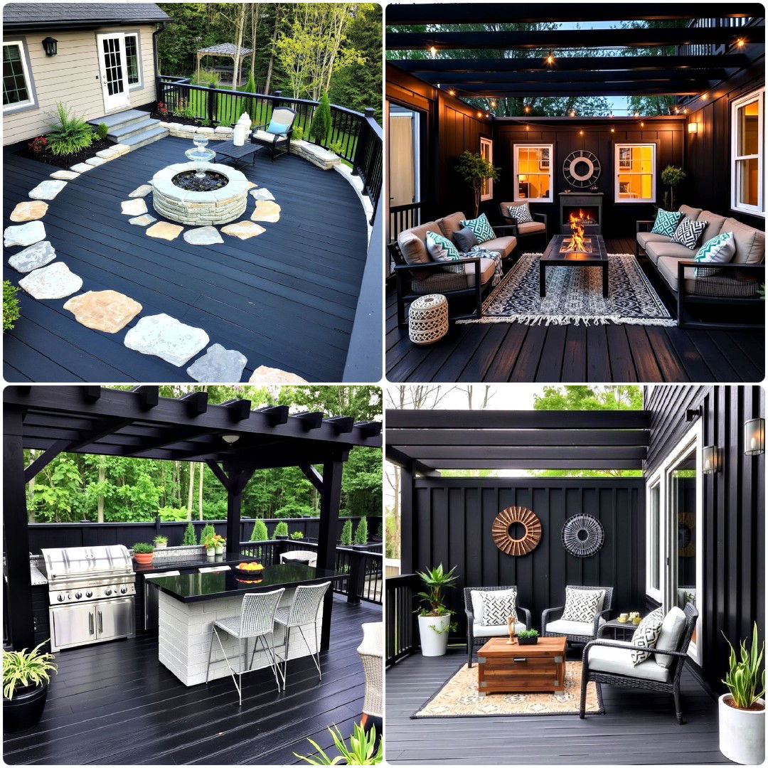 20 Black Deck Ideas for A Stylish Outdoor Space