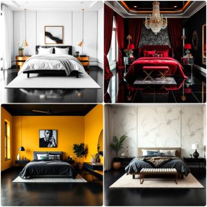 black floor bedroom ideas