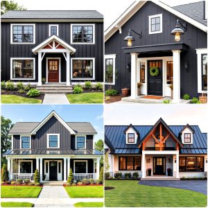 black modern farmhouse exterior design ideas