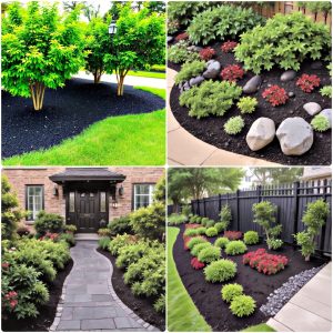 black mulch landscaping ideas