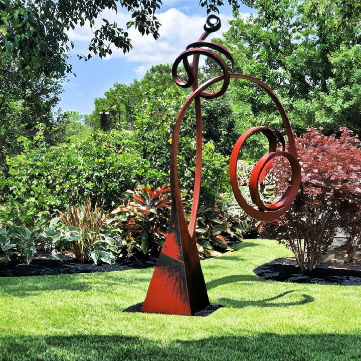 black mulch landscaping outdoor sculptures or art