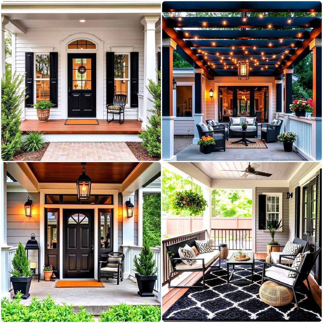 25 Black Porch Ideas To Make a Bold First Impression