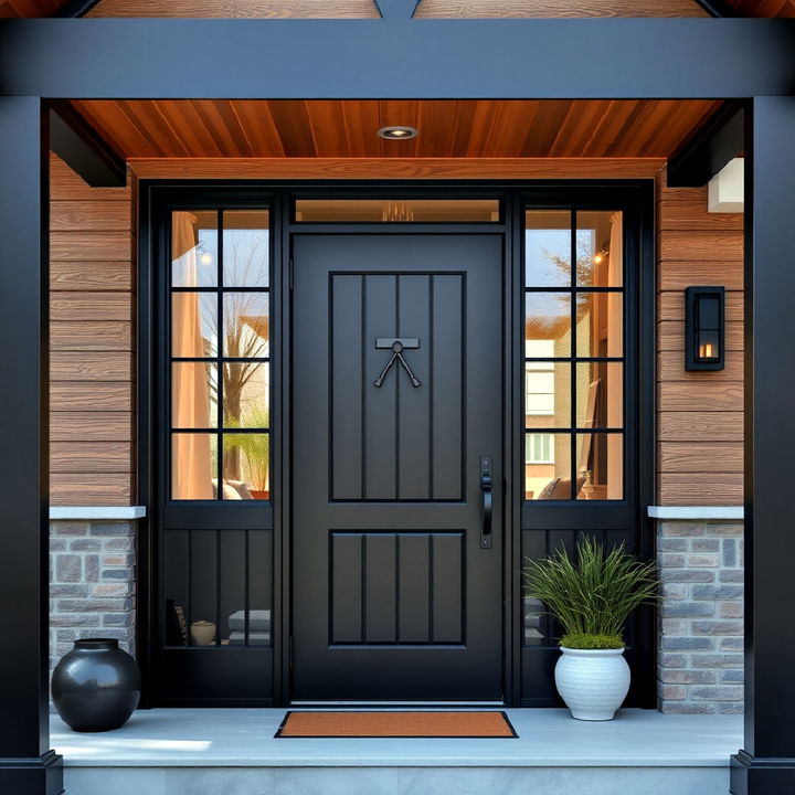 black steel door for a secure stylish entrance