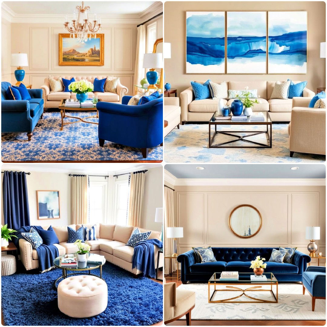 15 Blue and Beige Living Room Ideas for A Refreshing Look