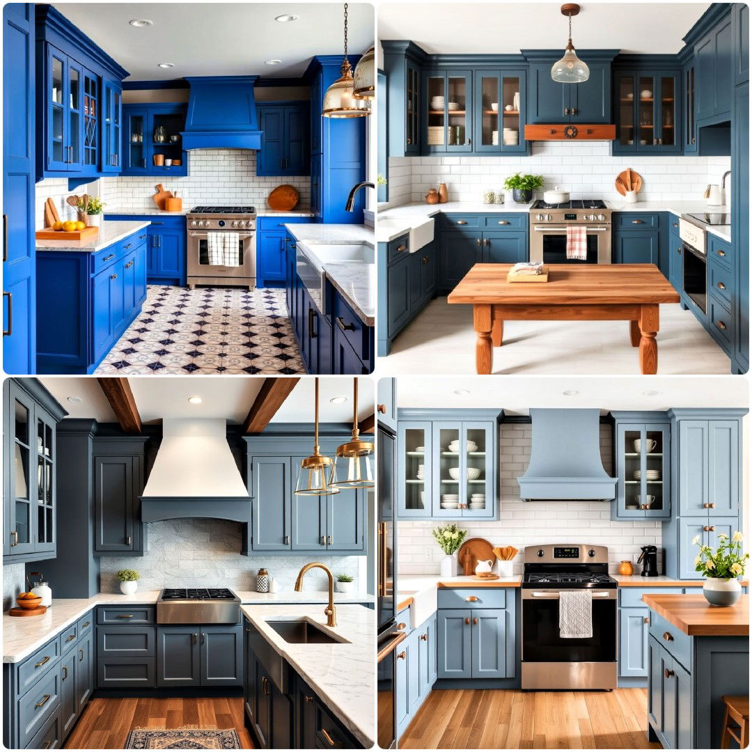 40 Blue Farmhouse Kitchen Cabinets for Modern Homes