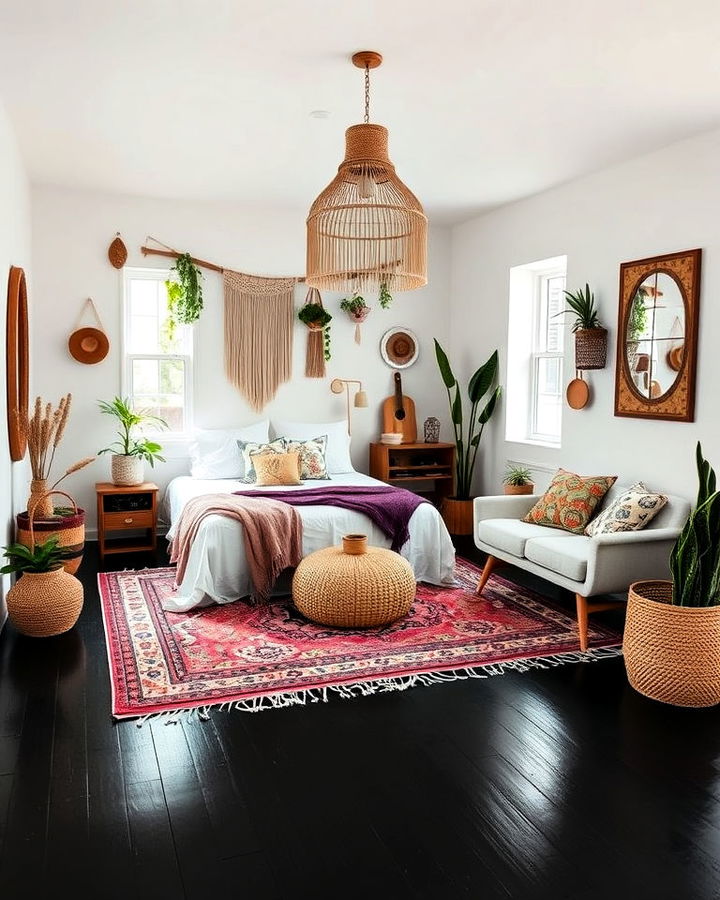 bohemian flair with eclectic decor