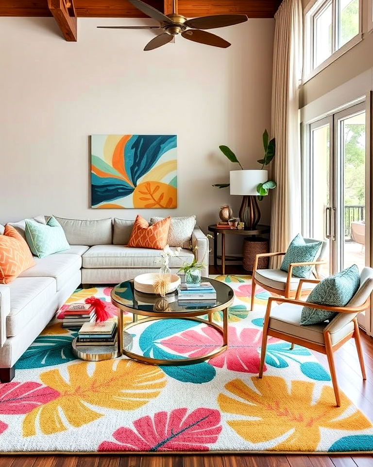 bold accent rug florida home