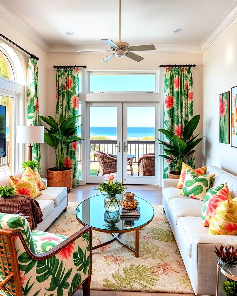 bold tropical prints florida home decor