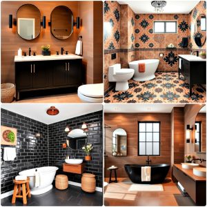 brown and black bathroom ideas