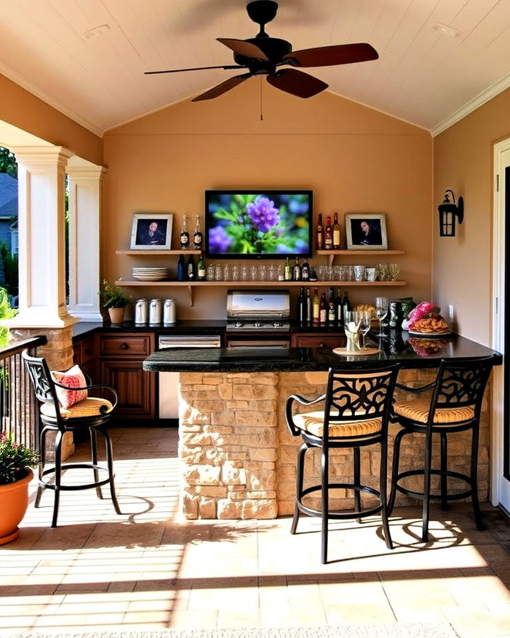 built in bar on your lanai porch for entertainment