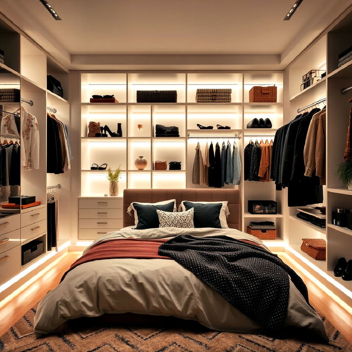 built in wardrobe lighting