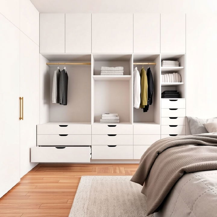 built in wardrobe seamless drawers