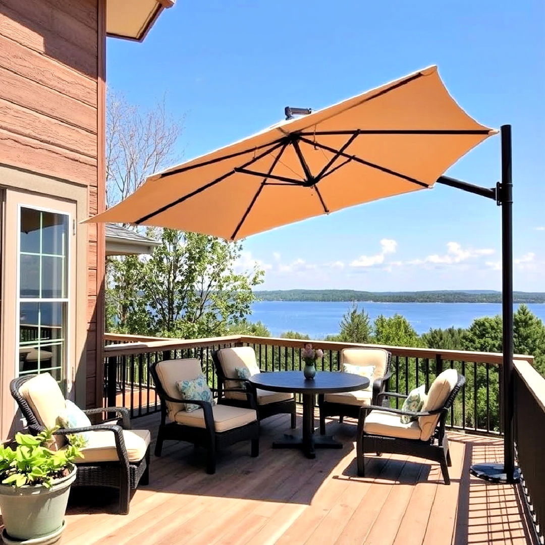 cantilever umbrella for flexible shade