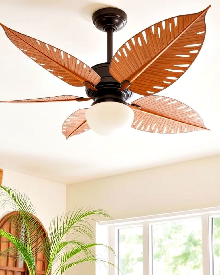 ceiling fans with tropical flair