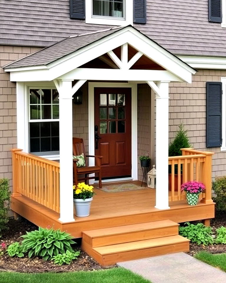 charming compact wooden porch