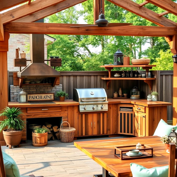 charming farmhouse style bbq spot