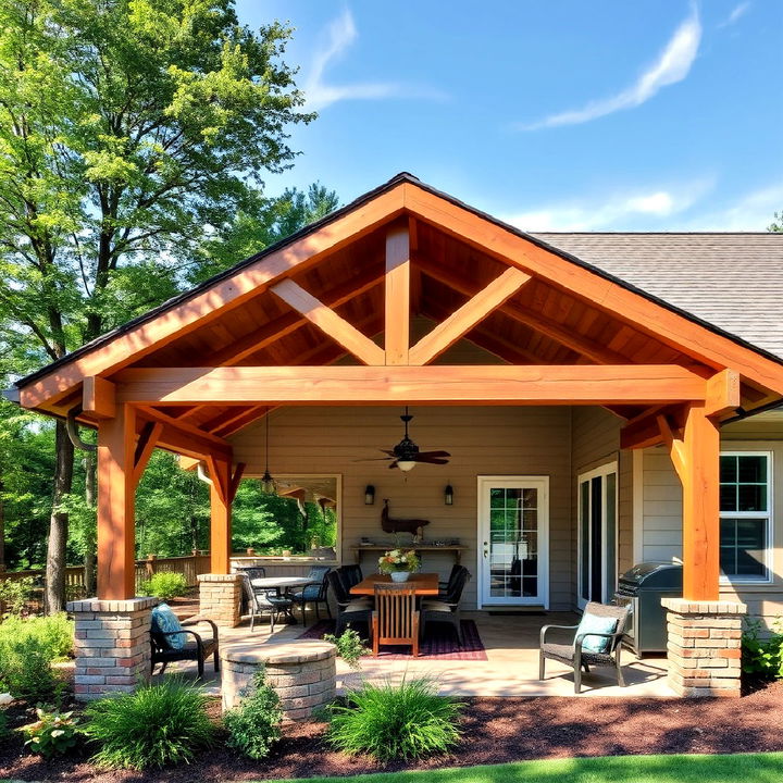 charming rustic gable roof for outdoor spaces