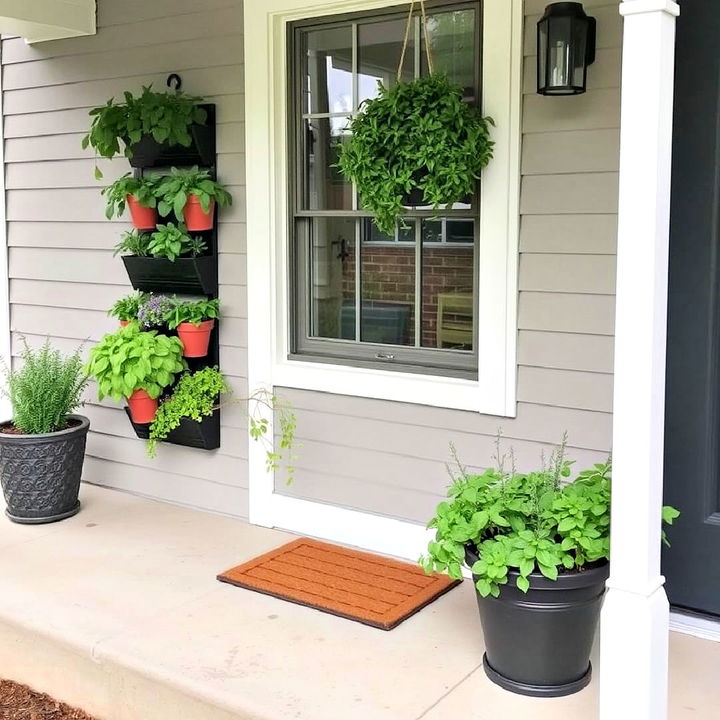 charming small herb garden for your side porch