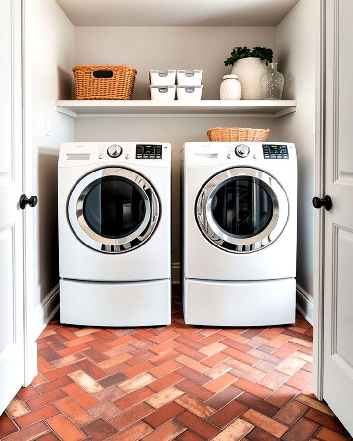 chevron brick floors for a dynamic design