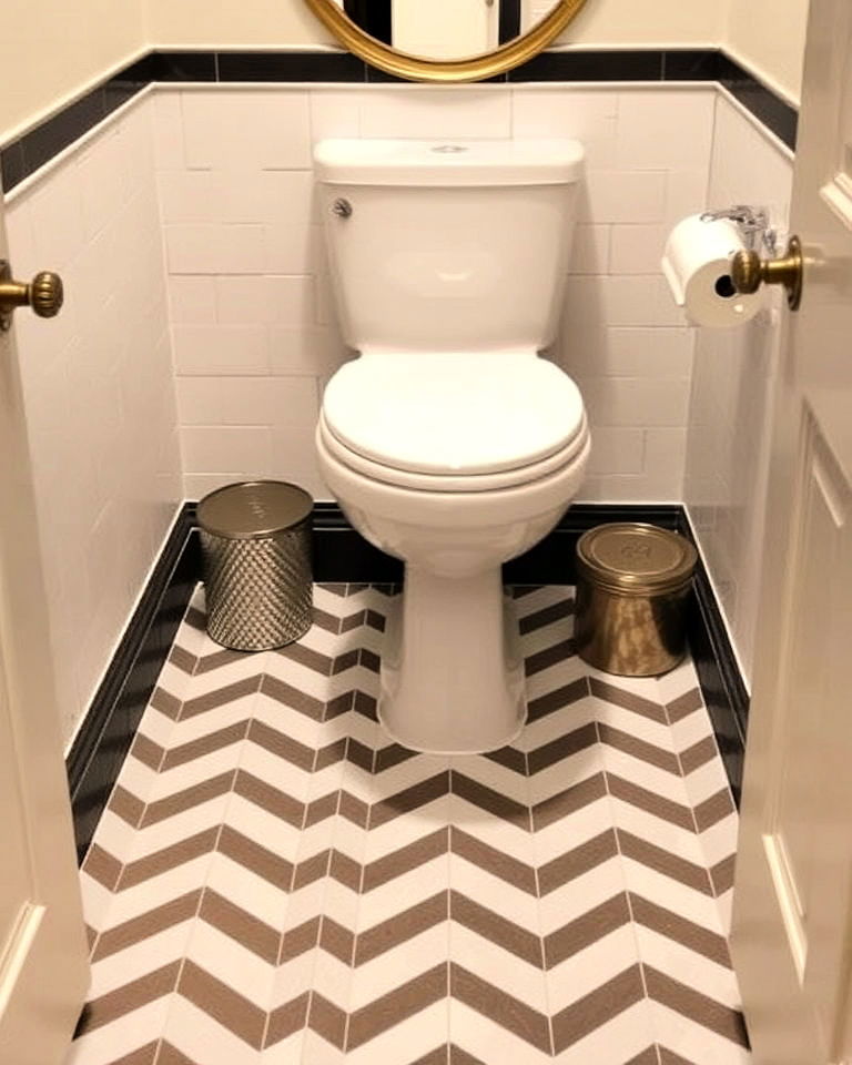 chevron tiles for a sleek finish