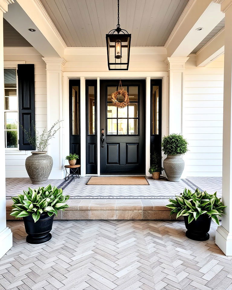 chic herringbone layout