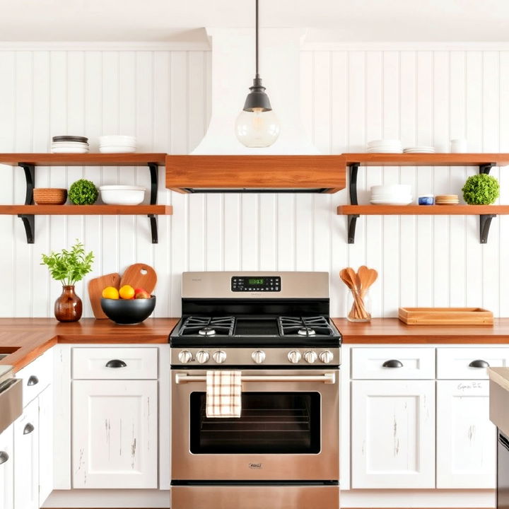 classic beadboard finish backsplash