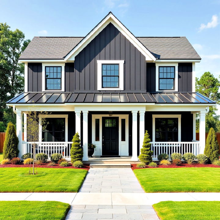 classic black and white exterior for timeless appeal