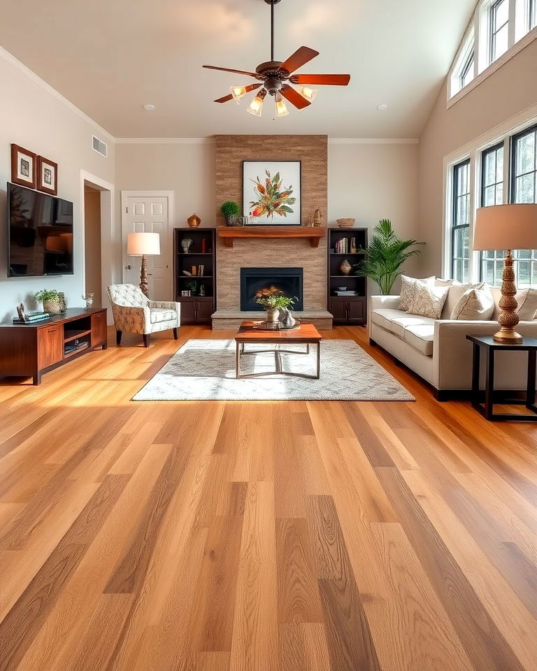 classic oak wood floor for living room