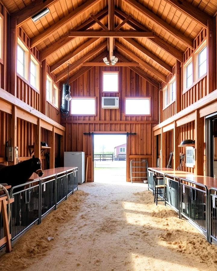 climate controlled space in pole barn