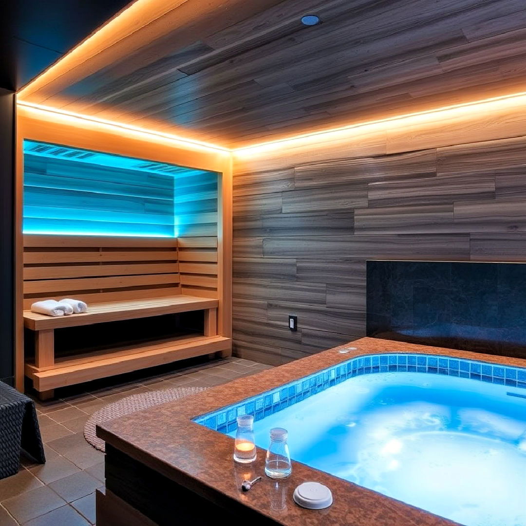 cold plunge pool next to your sauna