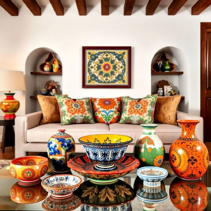 colorful and lively ceramics for coffee table decor