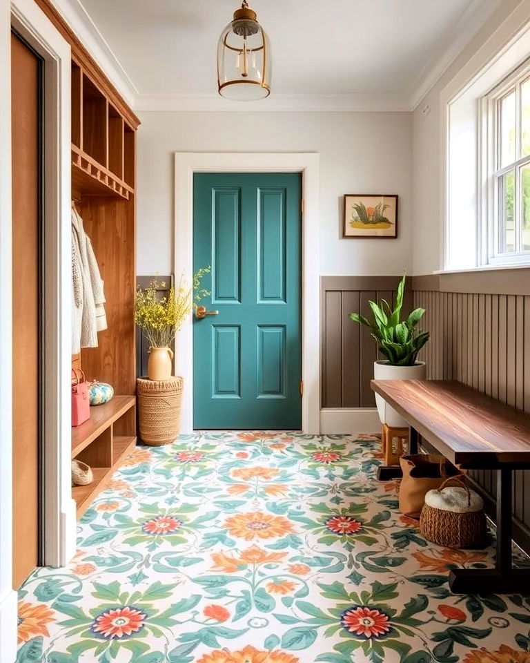 colorful encaustic tiles flooring