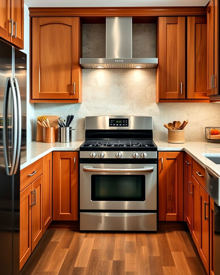 complementing stainless steel appliances