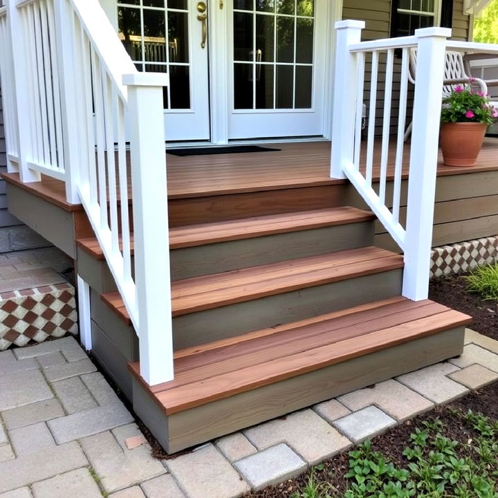 composite decking steps to match your patio decor