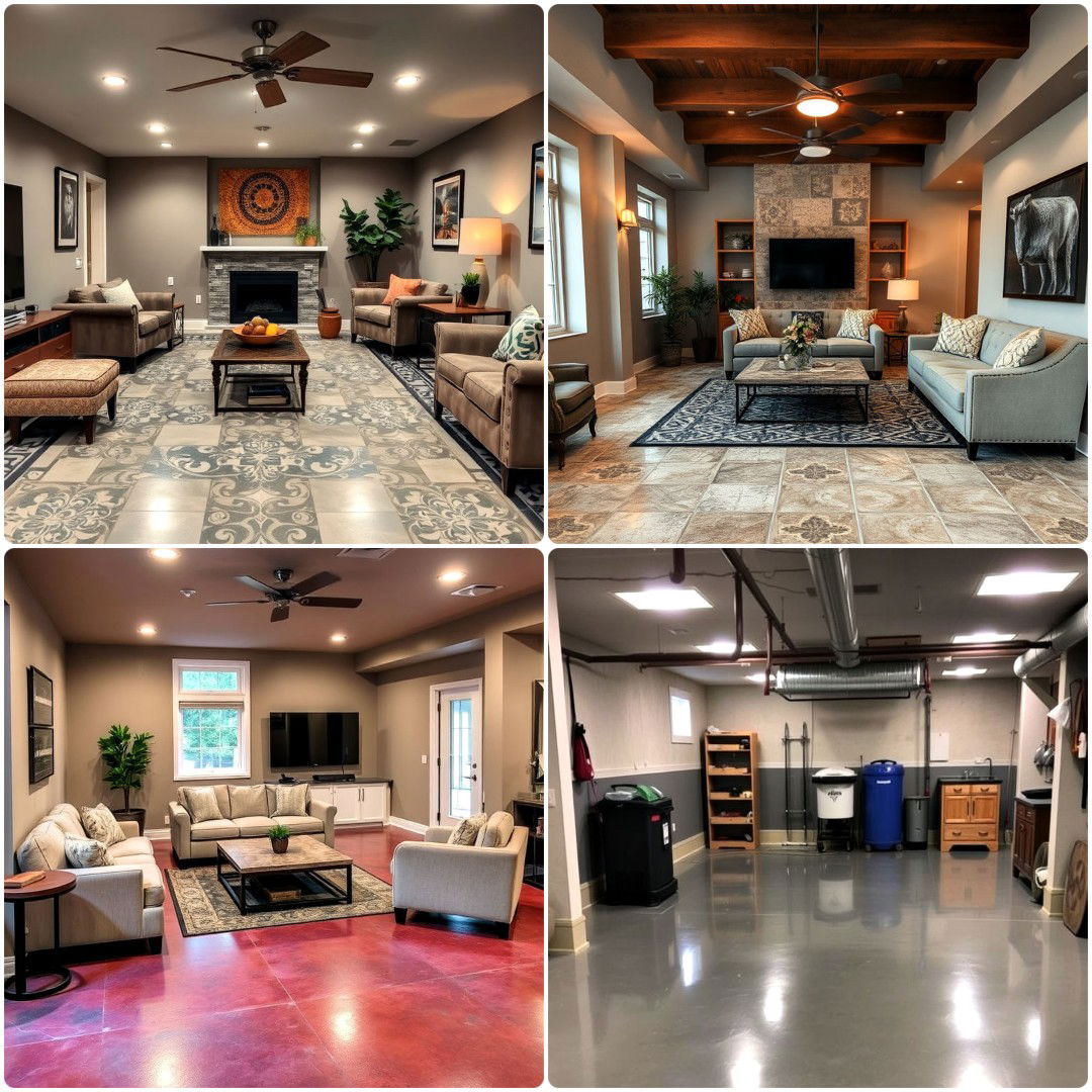 25 Concrete Basement Floor Ideas for Every Budget