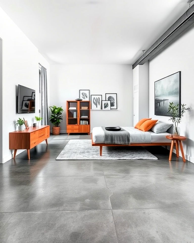 concrete floor for metro style interior