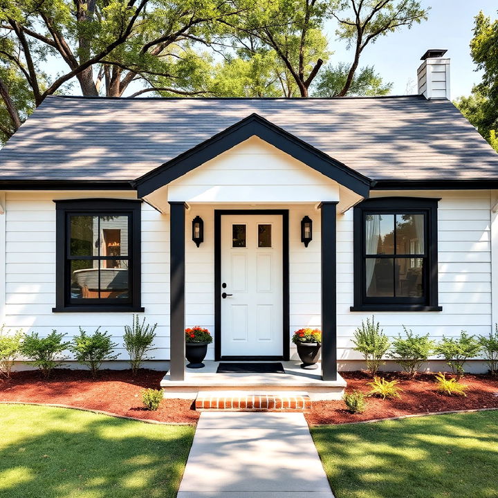 contemporary cottage white house