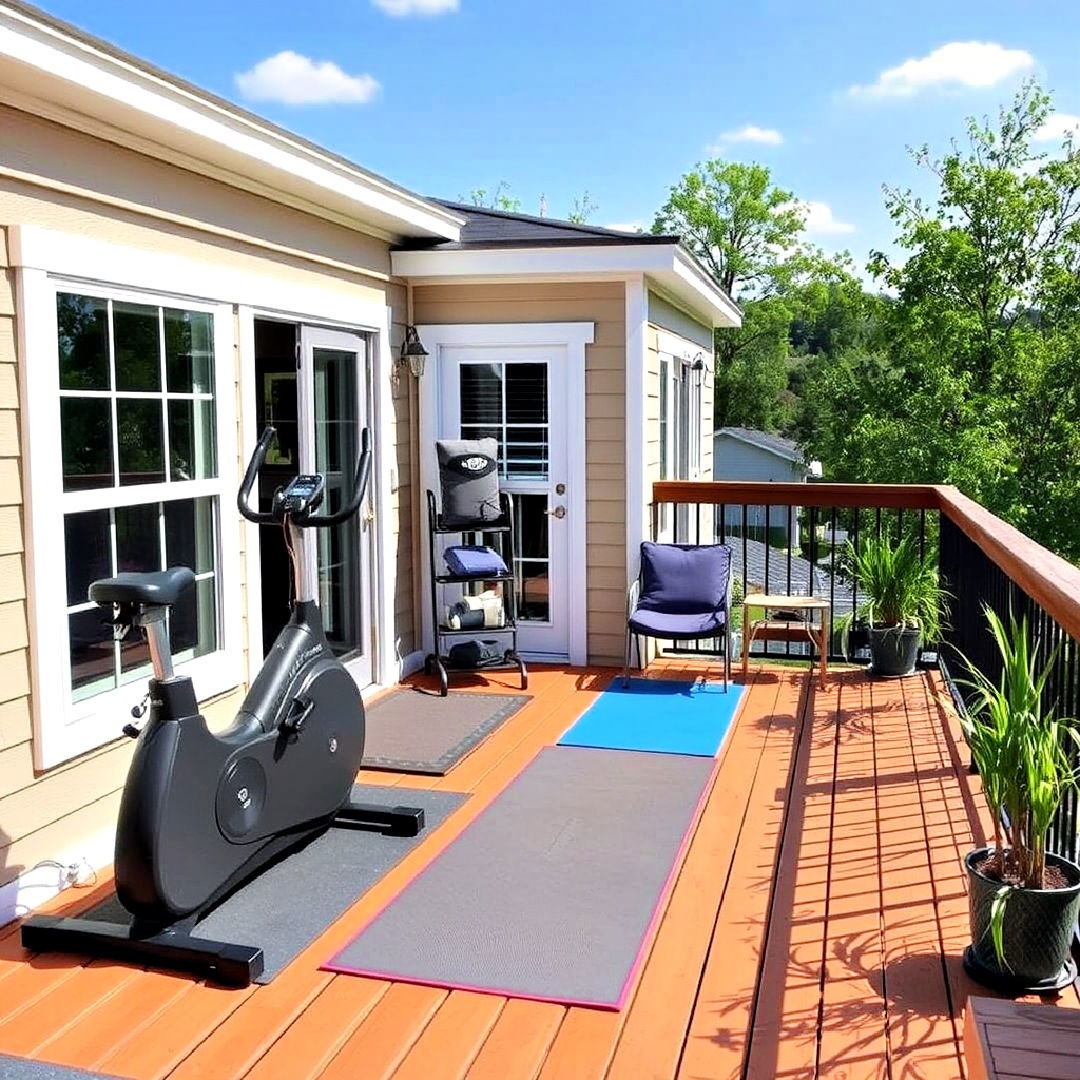 convert your second floor deck into an outdoor gym